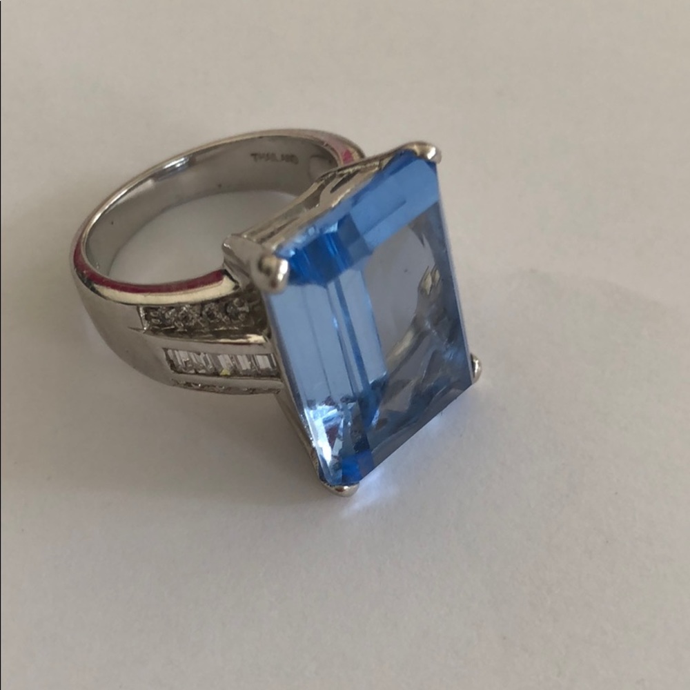 Sterling silver HCThailand cocktail Ring Statement